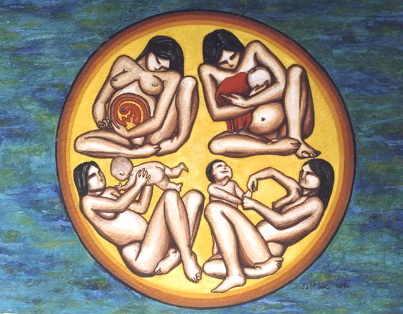 mother and child painting